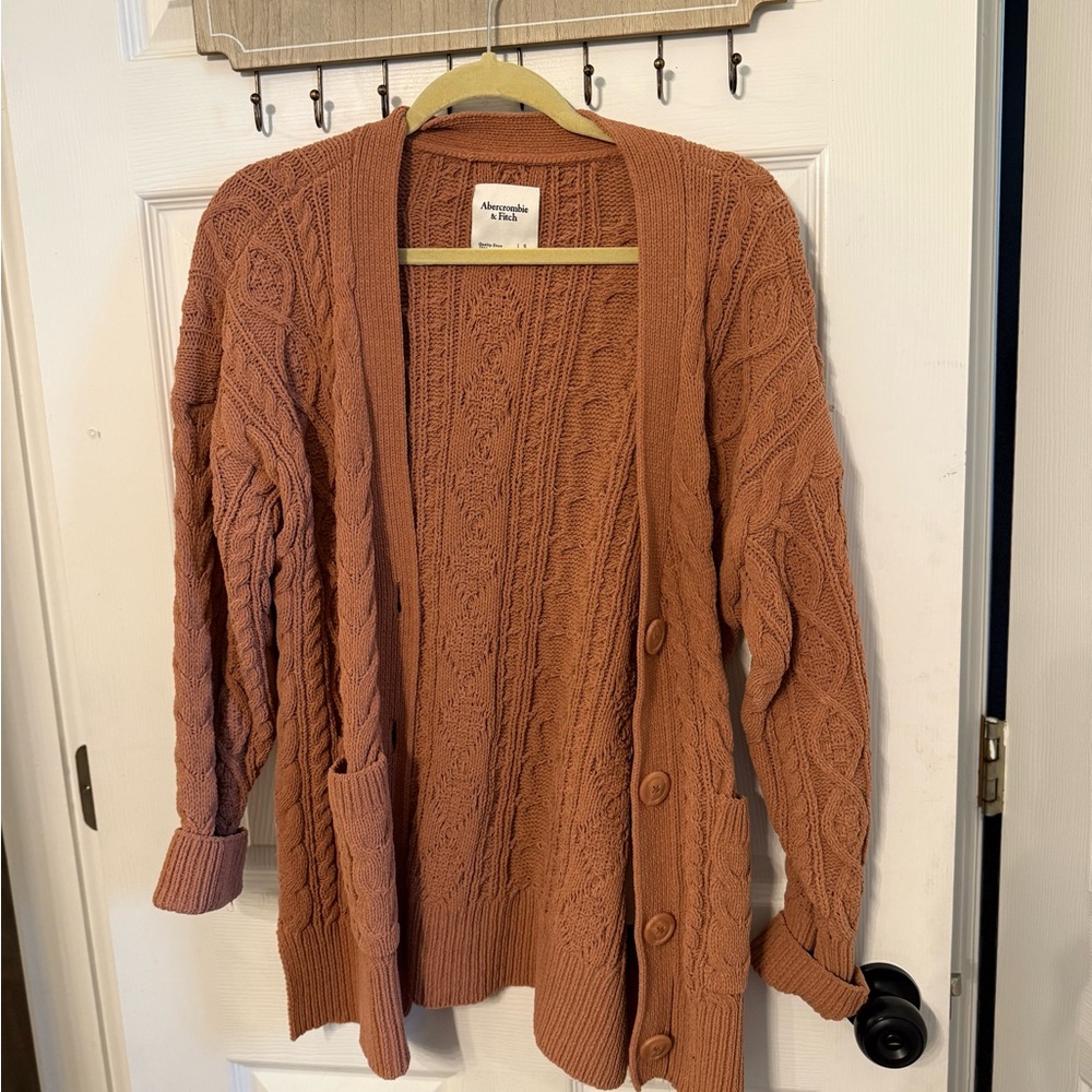 Abercrombie & Fitch Women's Brown Cable Knit Cardigan